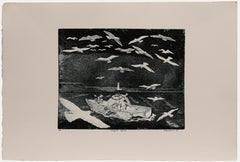 Terry Buchanan - 1998 Etching, Seagull Squall