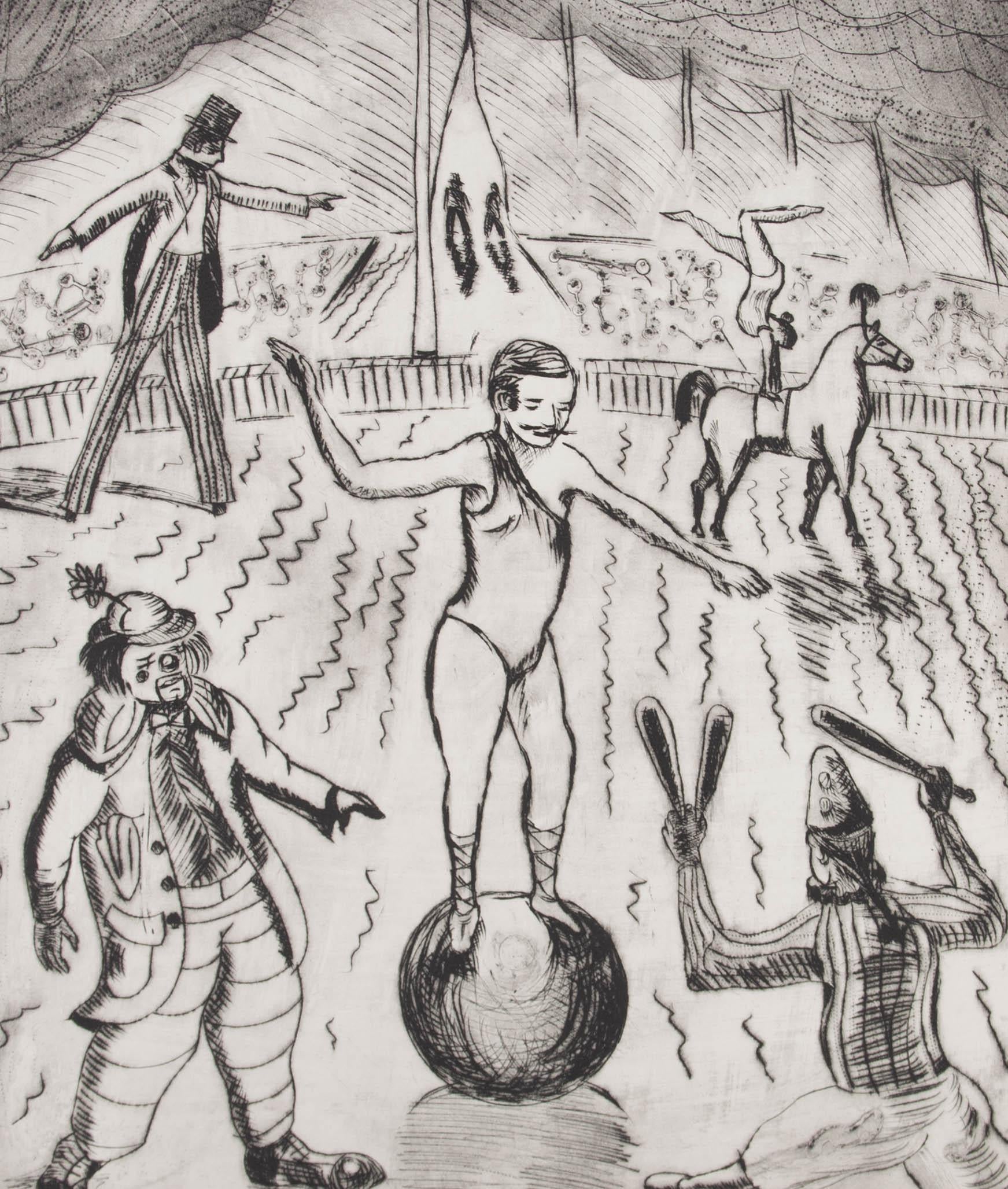 Terry Buchanan (b.1938) - 1997 Drypoint, Cirque For Sale 3