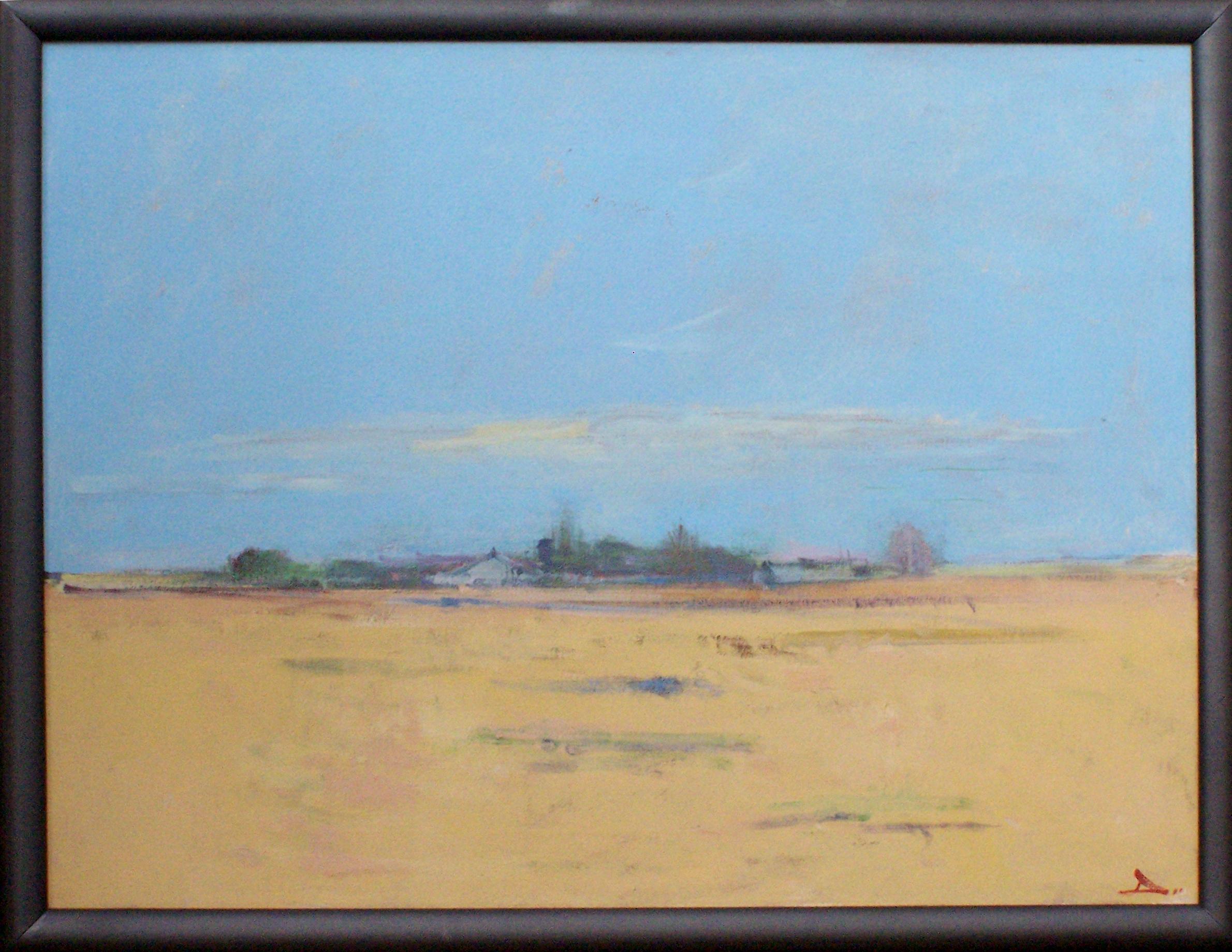 Terry DeLapp Landscape Painting - House and Barn, Madera