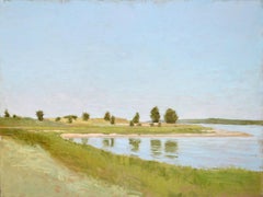 "Barcelona Point" paesaggio contemporaneo e lussureggiante della baia di Sag Harbor da zone umide