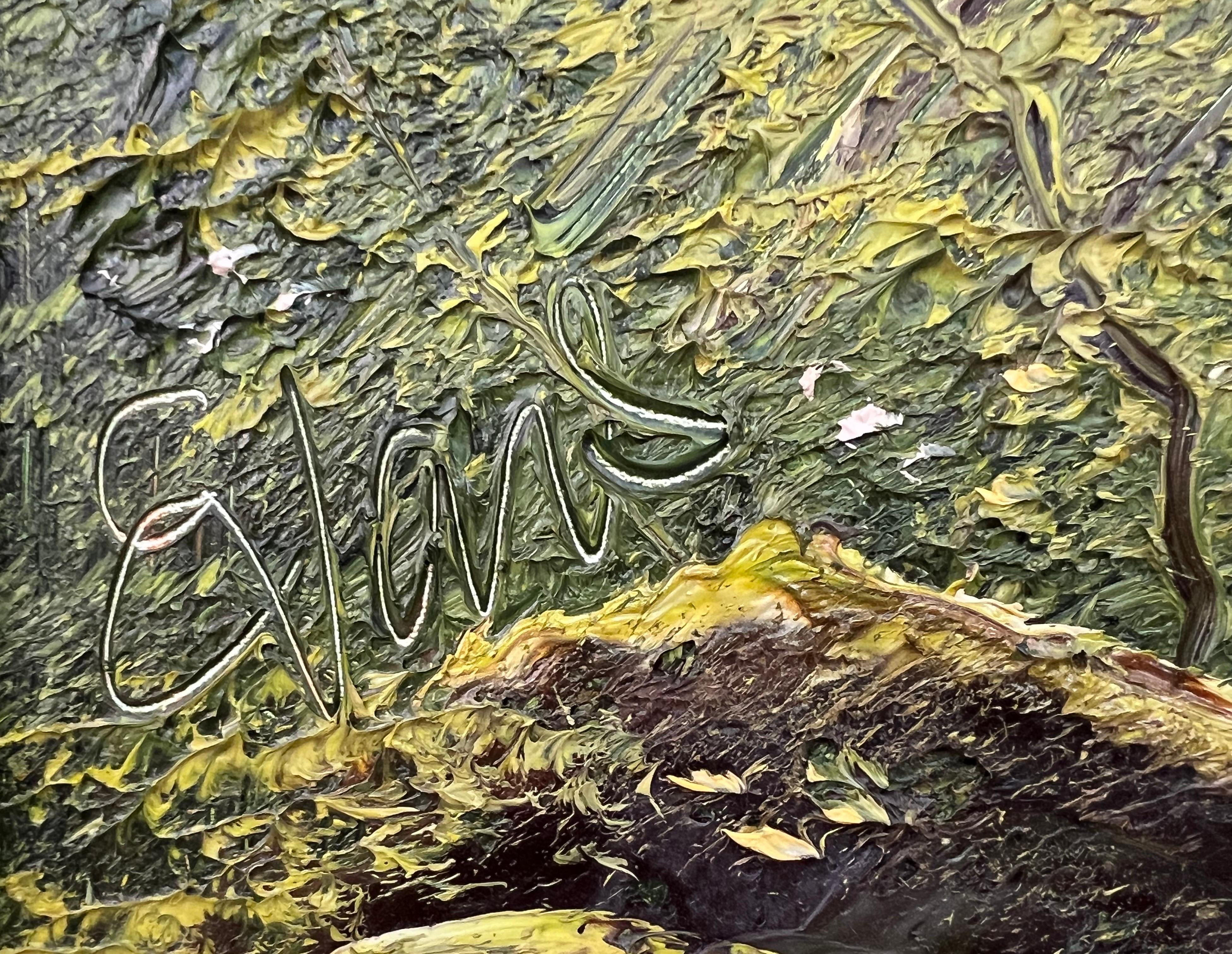Peinture à l'huile empâtée d'une scène d'arbre de rivière Artiste britannique d'après-guerre et contemporain en vente 7