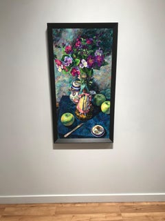 Terry Furchgott, "Girl with Green Apples and Limoges", 40" x 20.75"