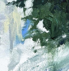 "Fractal One" (2024), Original Abstract Oil Painting on Mounted Paper