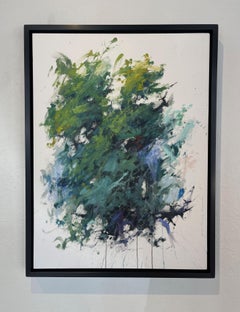 "Fractality Evergreen 91025" - Dipinto astratto a olio su carta Arches