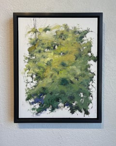 "Fractality Yellow and Gold" - Abstract Oil Painting on Arches Paper
