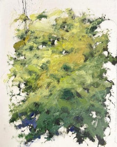 "Fractality Yellow and Gold" - Abstract Oil Painting on Arches Paper