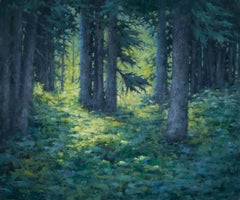 "View From Camp" - Original Oil Landscape Painting on Canvas