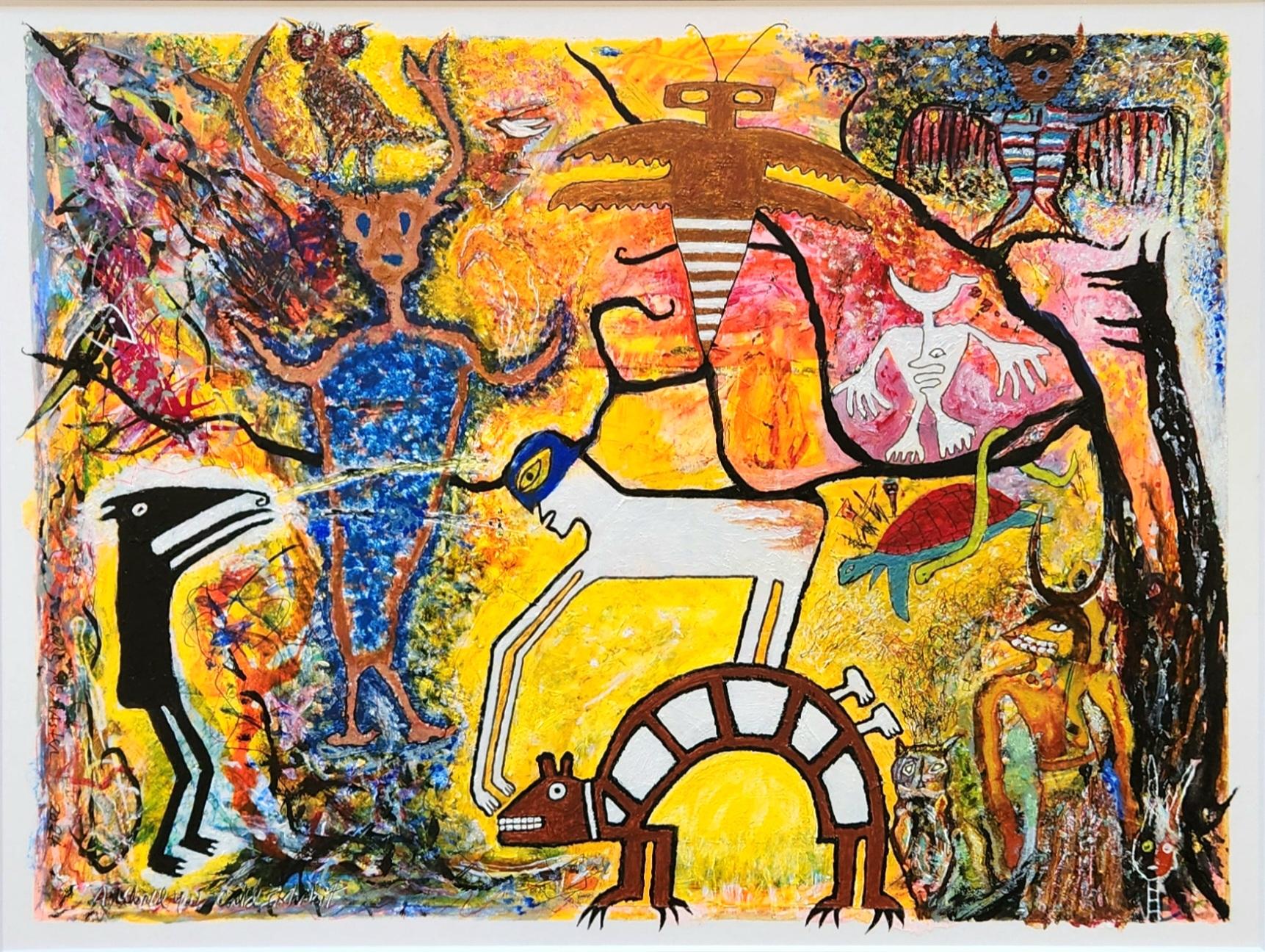 Peinture multim�édia - Un monde que vous pourriez habiter - Abstrait Mixed Media Art par Terry McMaster