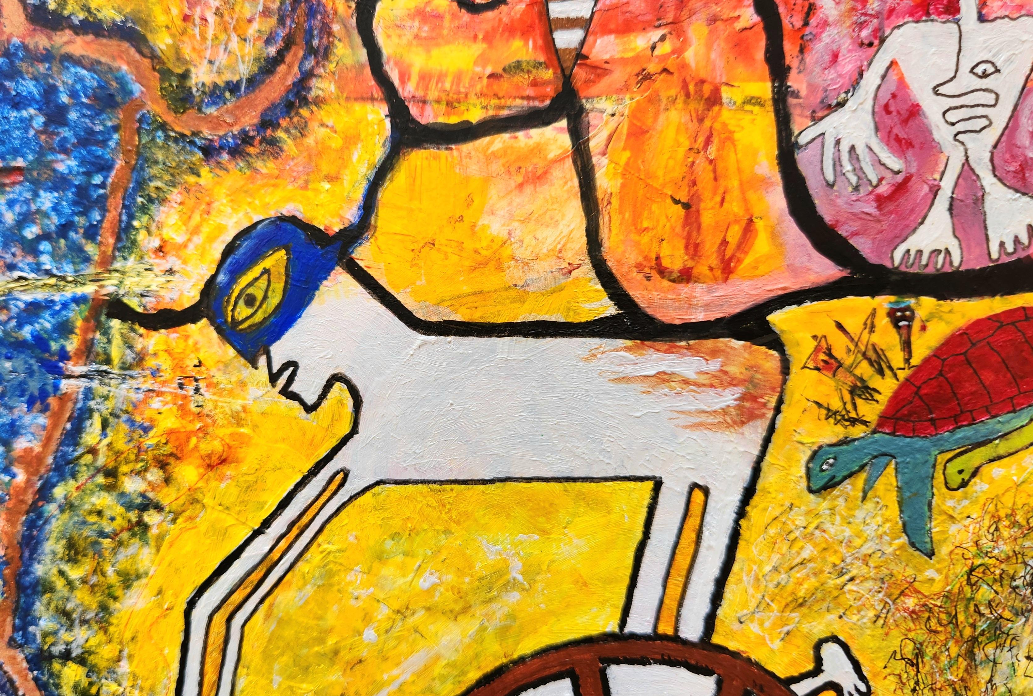 Peinture multimédia - Un monde que vous pourriez habiter en vente 6