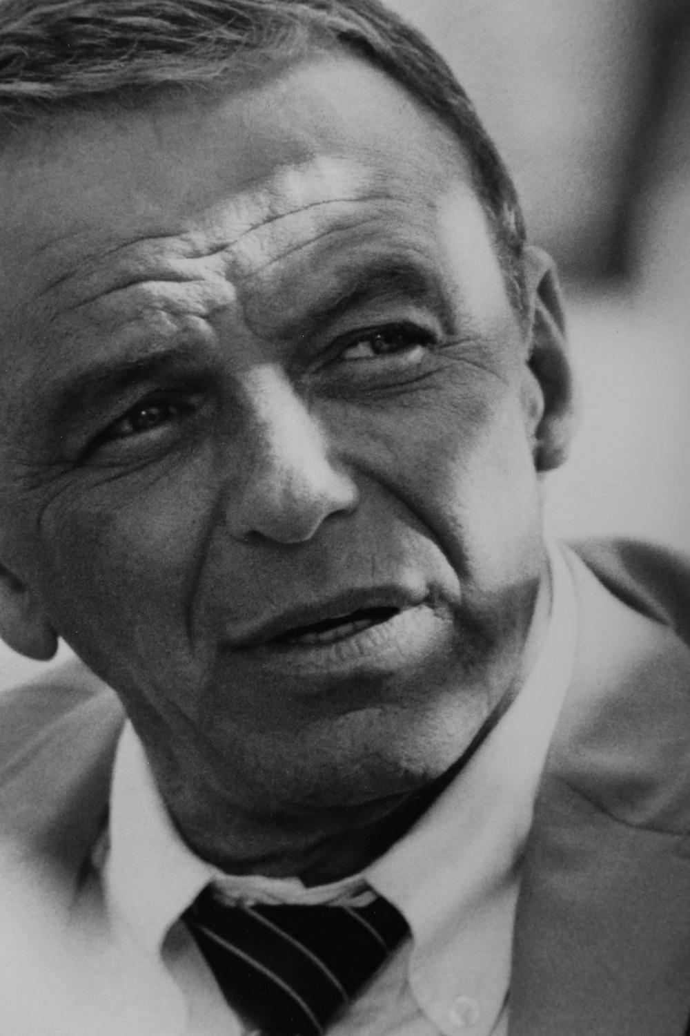 Mid-20th Century Terry O' Neill Black and White Photograph of Frank Sinatra in Miami, 1968 For Sale