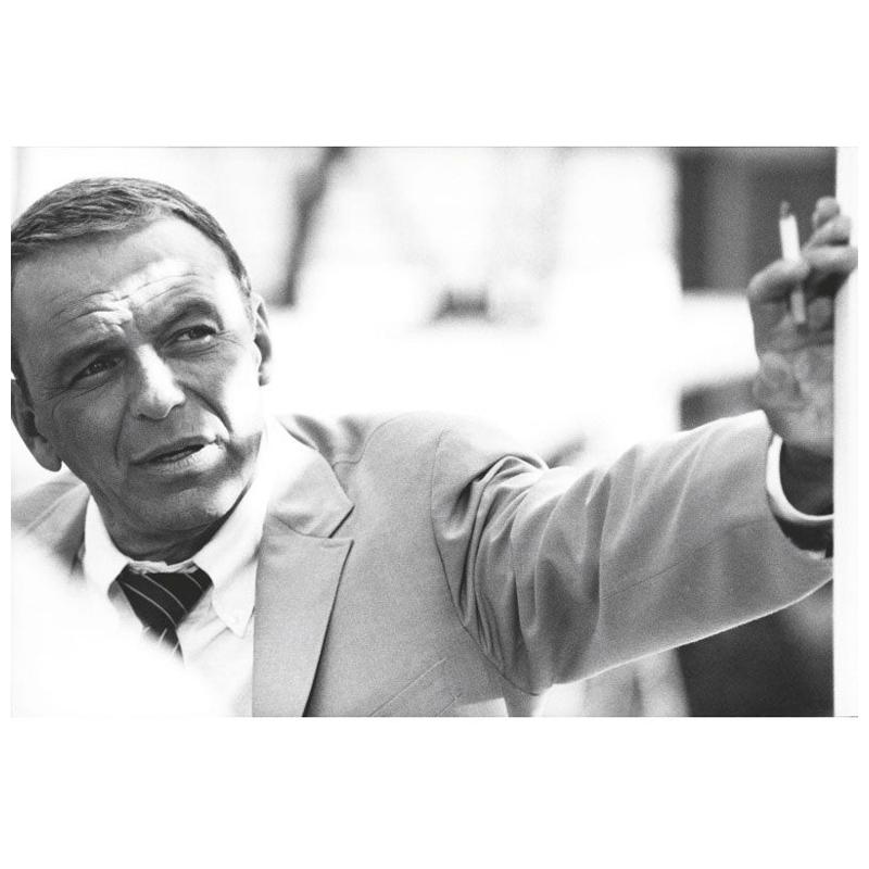 Terry O' Neill Black and White Photograph of Frank Sinatra in Miami, 1968 For Sale