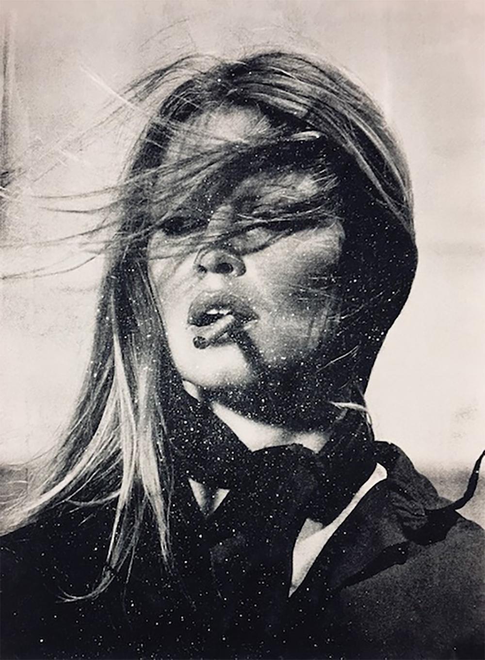 Bardot Noir et Blanc - Pop Art Mixed Media Art by Terry O'Neill & Keiko Noah