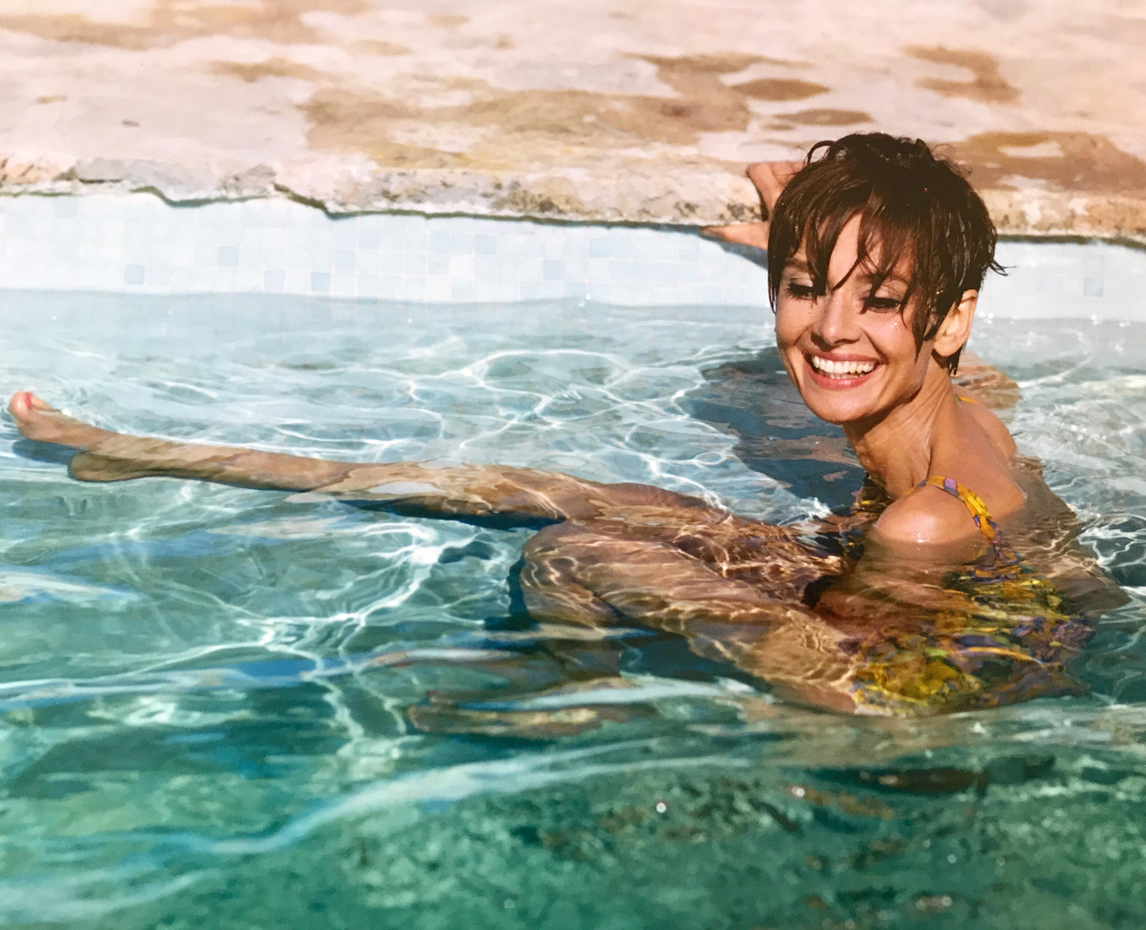 Terry O'Neill Portrait Photograph - ‘ Audrey Hepburn Swims ‘ Terry O’Neill signed limited edition 