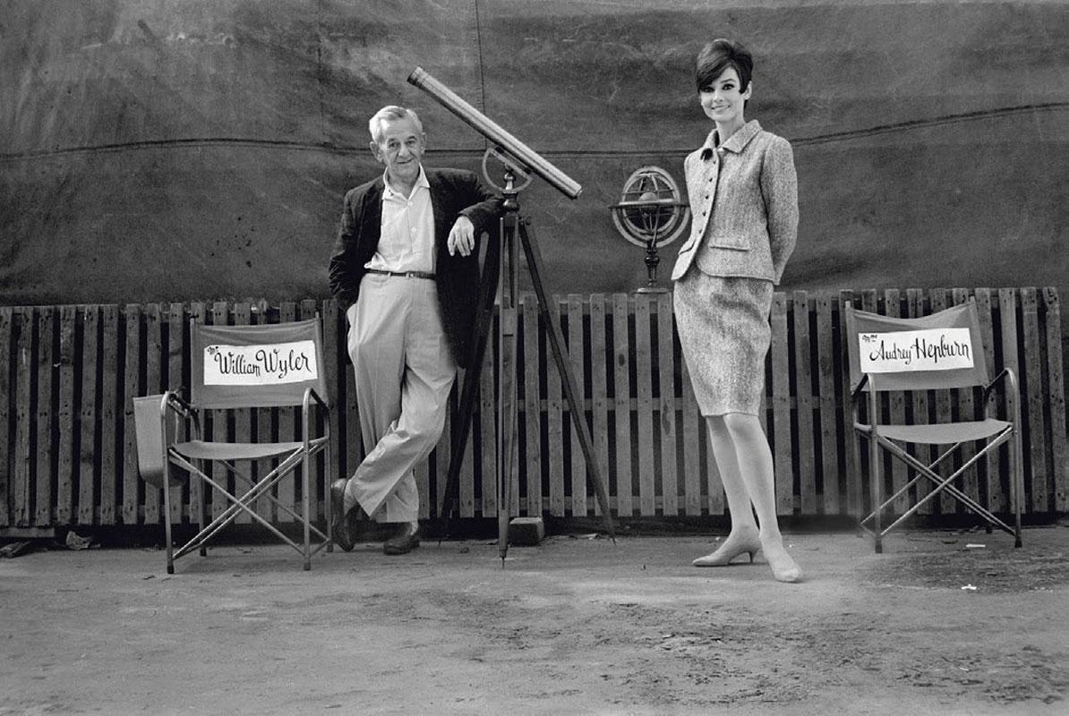 Audrey Hepburn and William Wyler - Photograph by Terry O'Neill