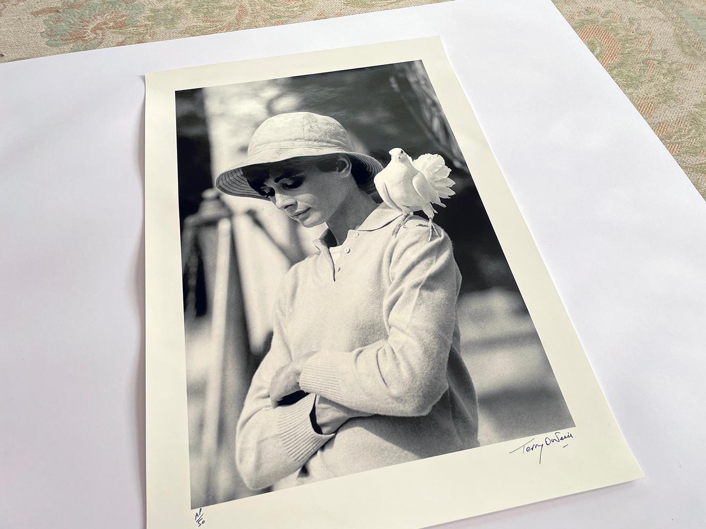 Audrey Hepburn b/w Fotografie LIFETIME Siebdruck Silbergelatine mit Siebdruck – Photograph von Terry O'Neill