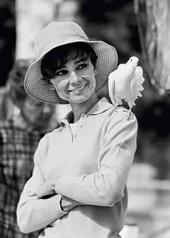 Audrey Hepburn with a Dove 2 (16" x 12")