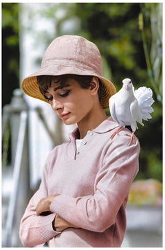 Vintage Audrey Hepburn with Dove, 1966 