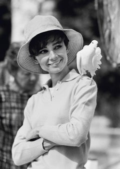 Retro Audrey Hepburn with Dove (Signed)