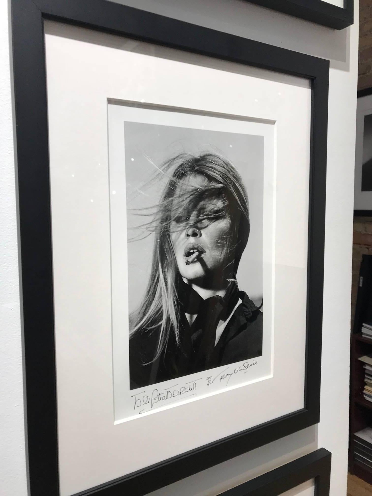 Co-signed Brigitte Bardot, 1971 - Photograph by Terry O'Neill