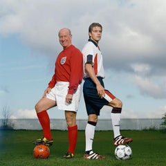 David Beckham & Bobby Charlton - Football Legends, Fine Art Photography, 1990s