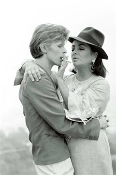 David Bowie and Elizabeth Taylor by Terry O'Neill - rare signed artist proof