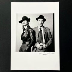 David Bowie and William Burroughs by Terry O'Neill - Rare signed 8x10" print