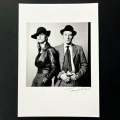 David Bowie und William Burroughs von Terry O'Neill signierter Druck