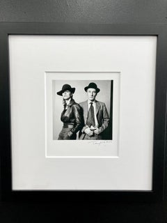 David Bowie and William Burroughs, framed signed print by Terry O'Neill