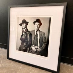 David Bowie e William Burroughs, stampa firmata incorniciata di Terry O'Neill