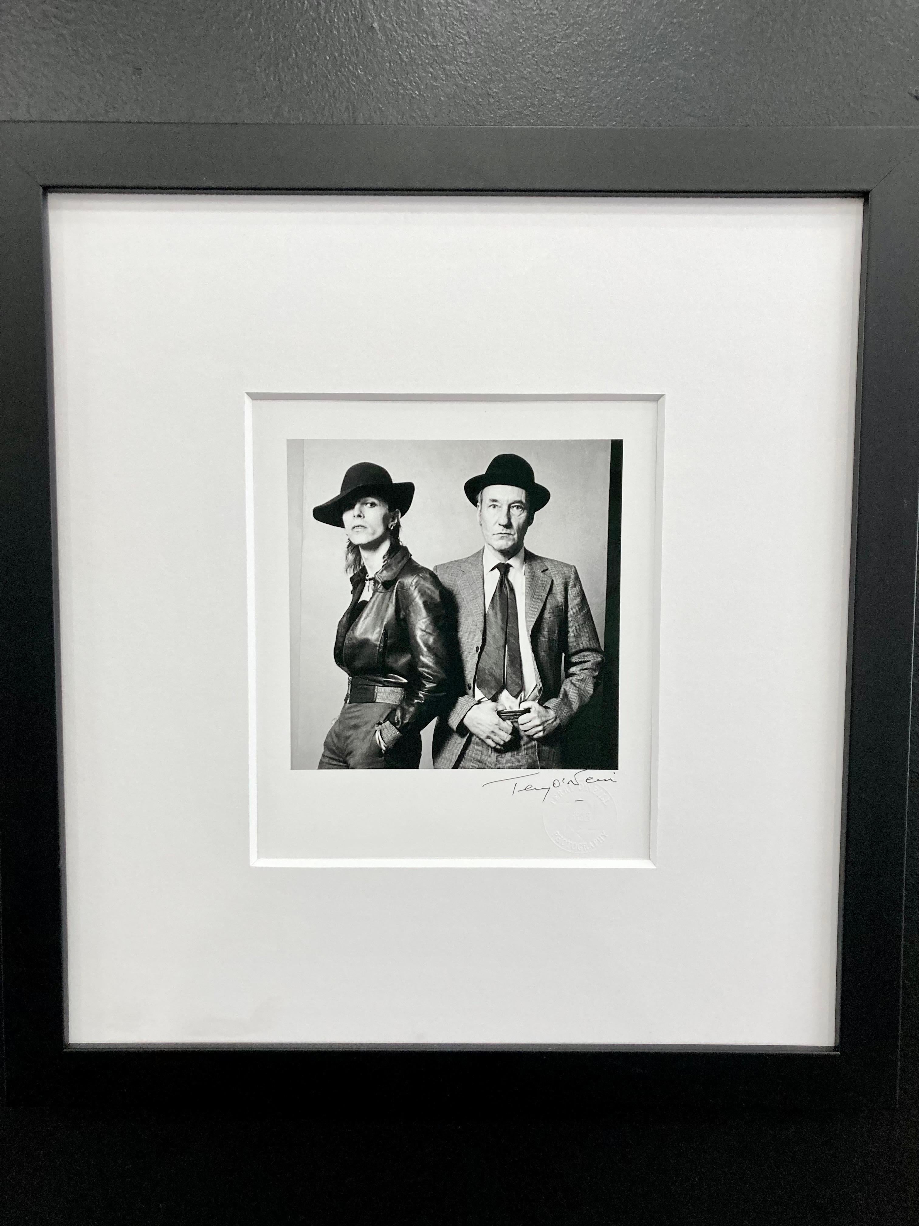David Bowie and William Burroughs, framed signed print by Terry O'Neill For Sale 1