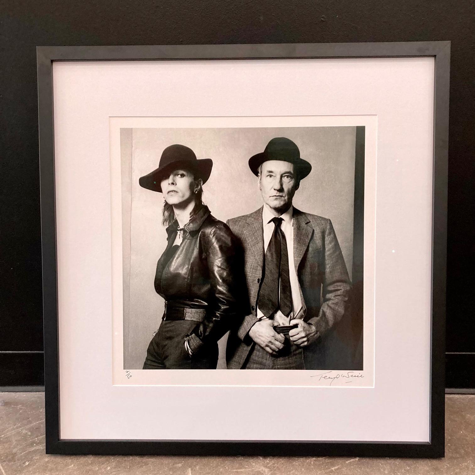 David Bowie and William Burroughs, framed signed print by Terry O'Neill For Sale 2