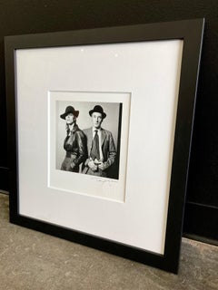 Retro David Bowie and William Burroughs, framed signed print by Terry O'Neill