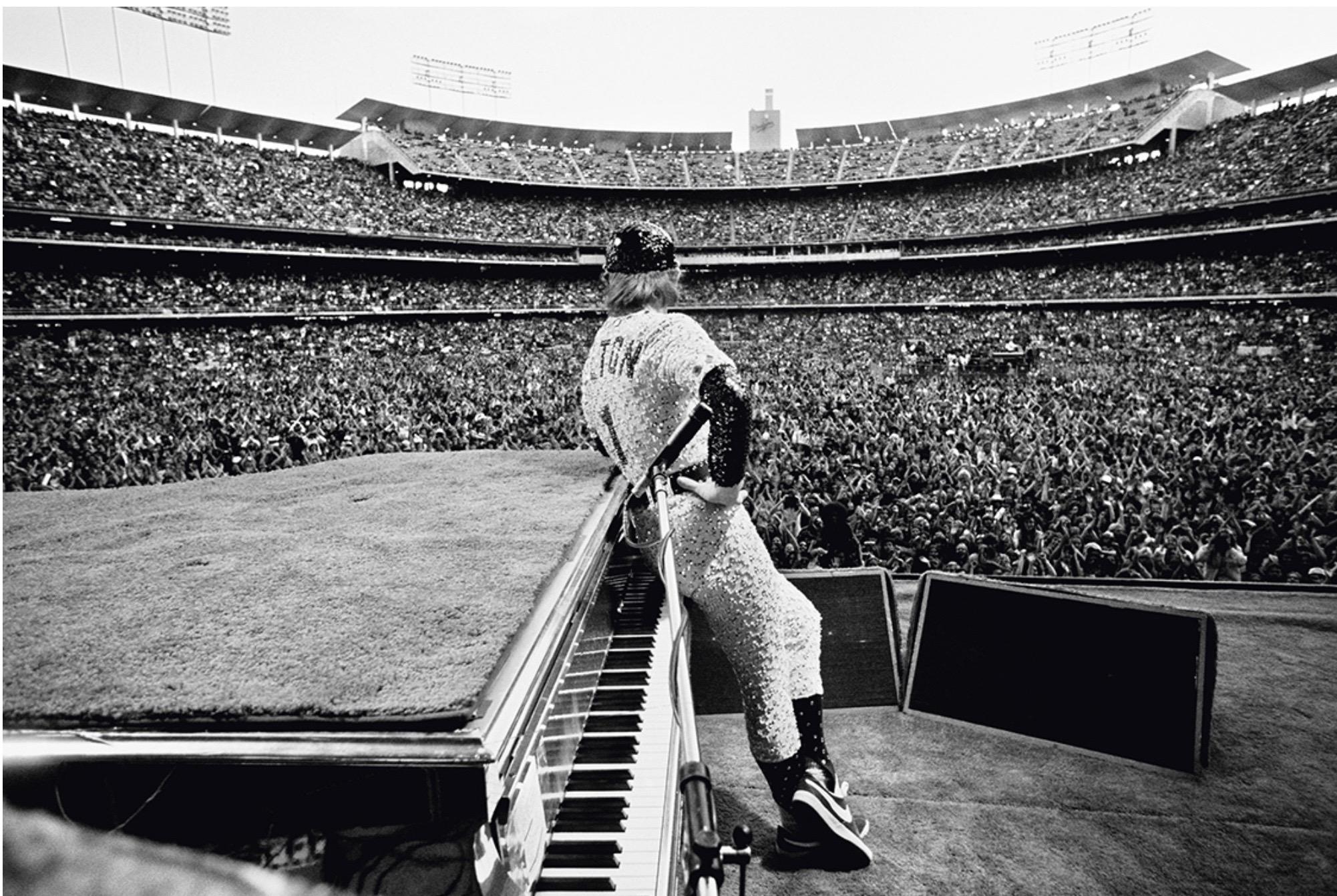 Terry O'Neill Still-Life Photograph - Elton John, Dodger Stadium