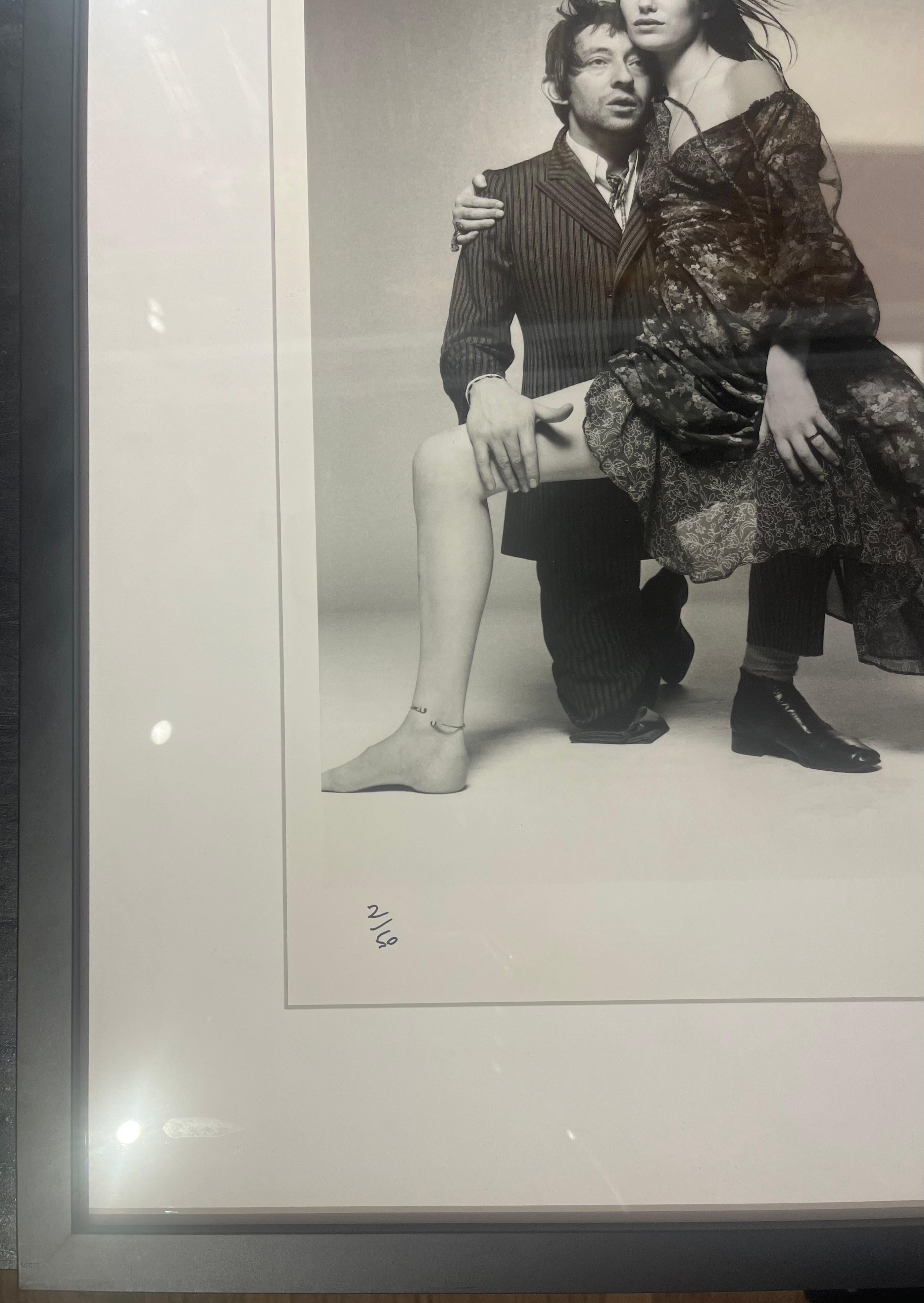 ~Framed~Jane Birkin et Serge Gainsbourg, Londres par Terry O'Neill - 2/50 en vente 1