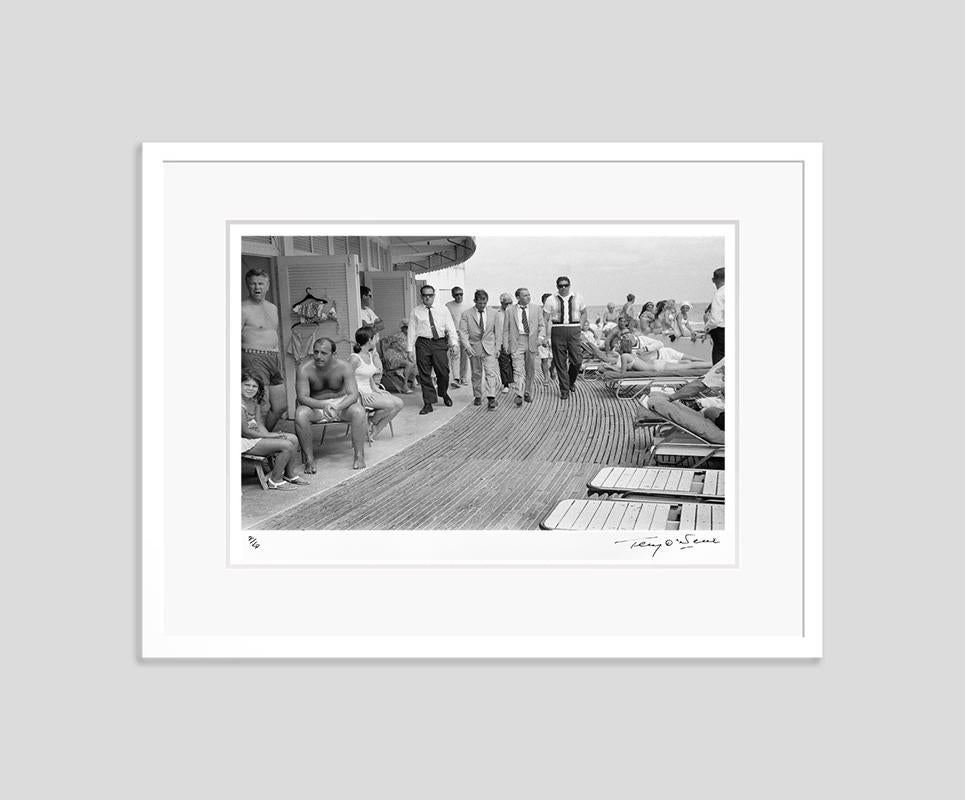 Frank Sinatra Boardwalk In Miami - Lifetime Hand Signed Framed Silver Print - Photograph by Terry O'Neill