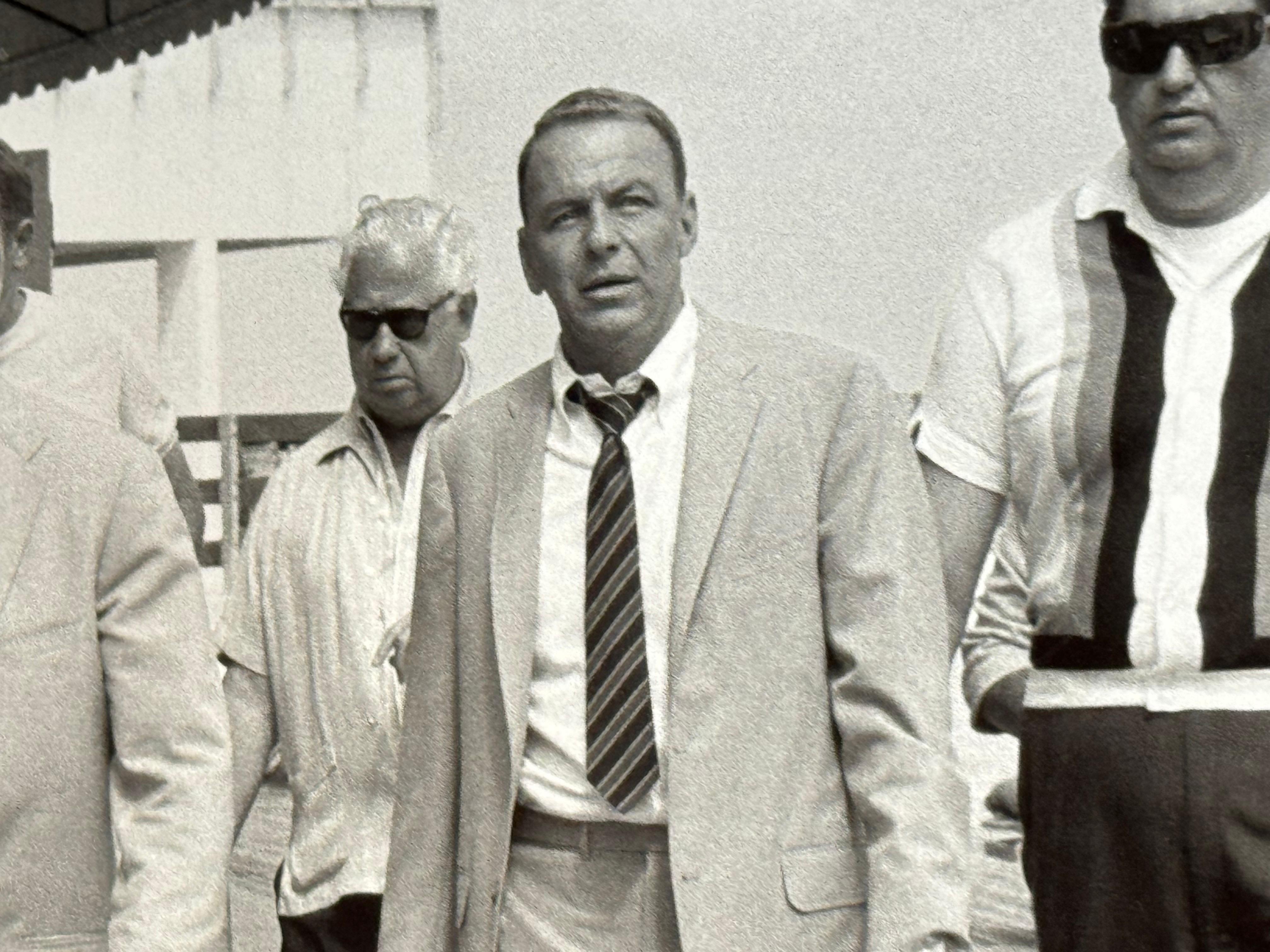 Frank Sinatra Miami Boardwalk Original Darkroom Print - Photograph by Terry O'Neill