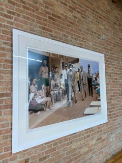 Frank Sinatra on the Boardwalk (Colorized) by Terry O'Neill - Miami Beach, 1968
