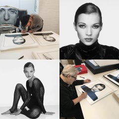 Kate Moss-Porträt 1993, signiert von Kate Moss & Terry O'Neill