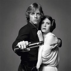 Mark Hamill and Carrie Fisher (30" x 30")