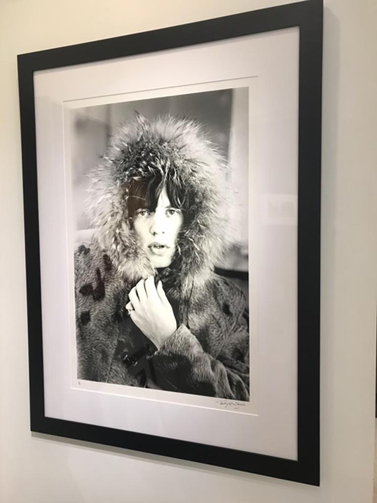 Mick Jagger Parka, 1964 Signed Limited Edition, Framed - Gray Portrait Photograph by Terry O'Neill