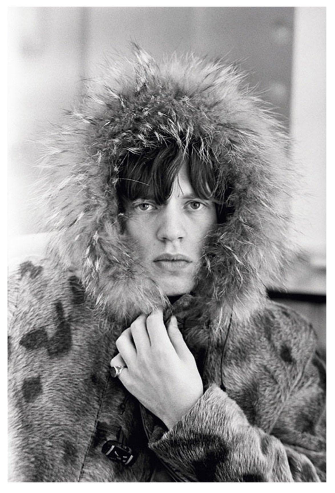 Terry O'Neill Black and White Photograph - Mick Jagger, Parka (Outtake)