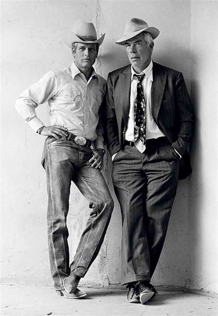 Terry O'Neill Portrait Photograph - Paul Newman and Lee Marvin (Signed)
