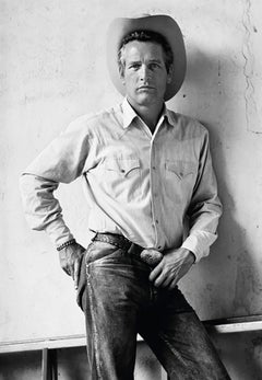 Paul Newman Sombrero de Vaquero B/N (20" x 16")