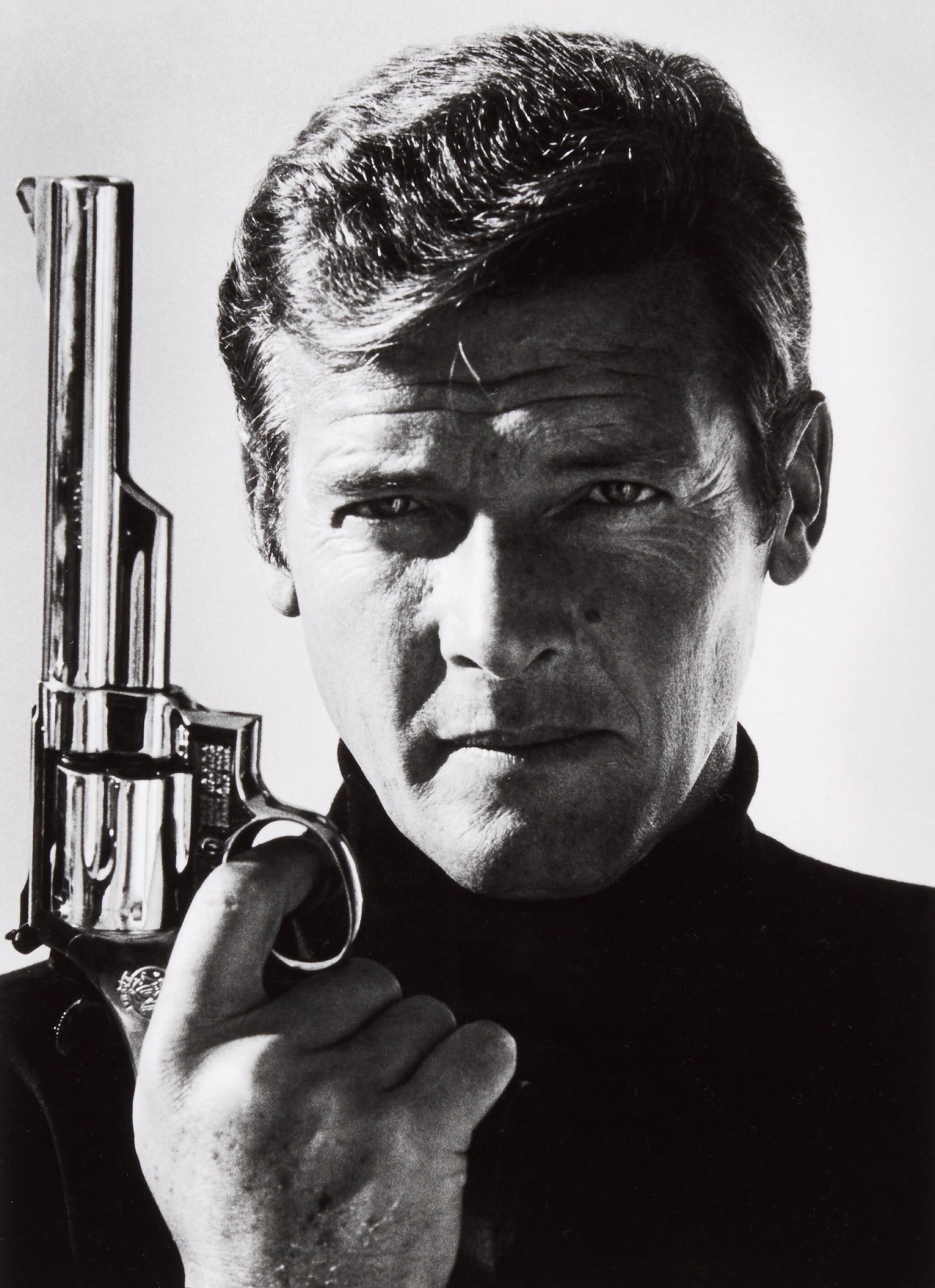 Terry O'Neill Portrait Photograph - Roger Moore as James Bond