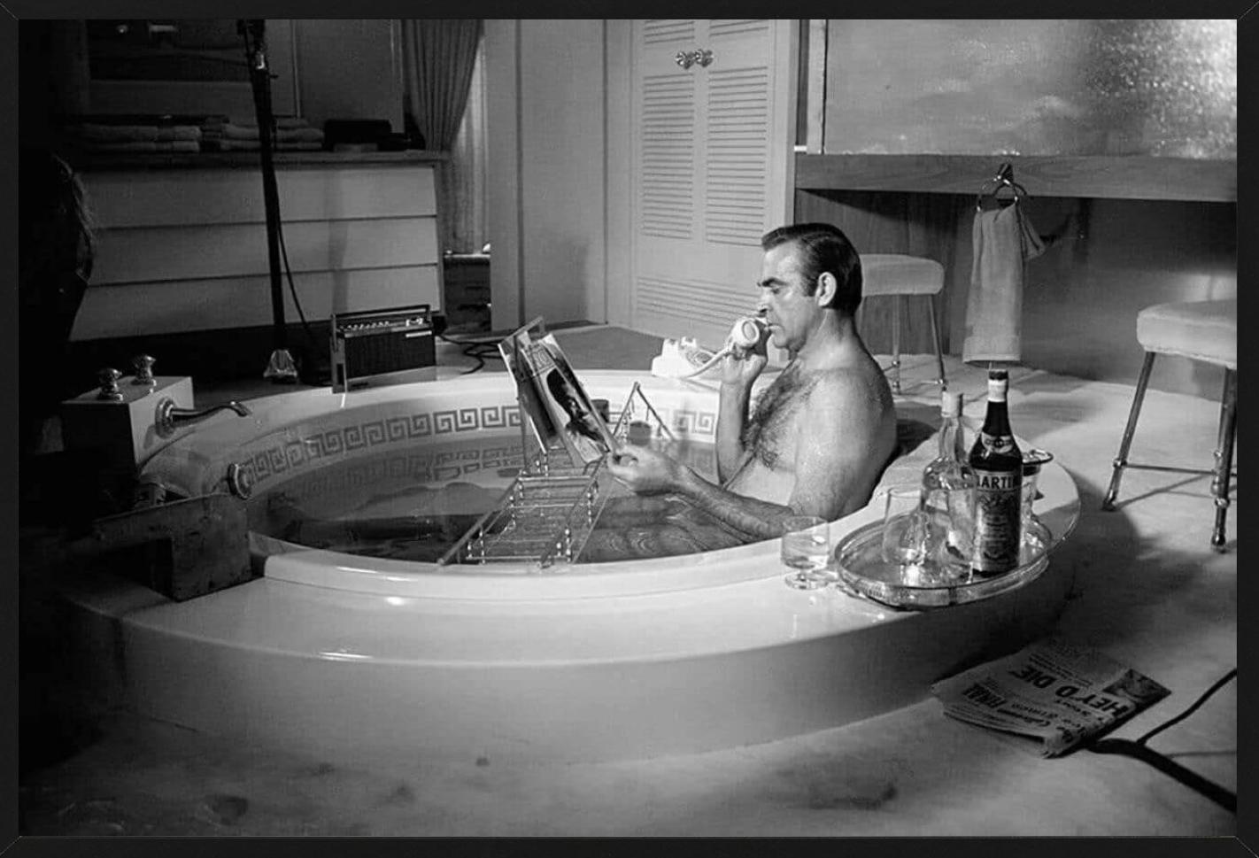 Sean Connery taking a bath, Diamonds are forever, Fine Art Photography, 1971 For Sale 1