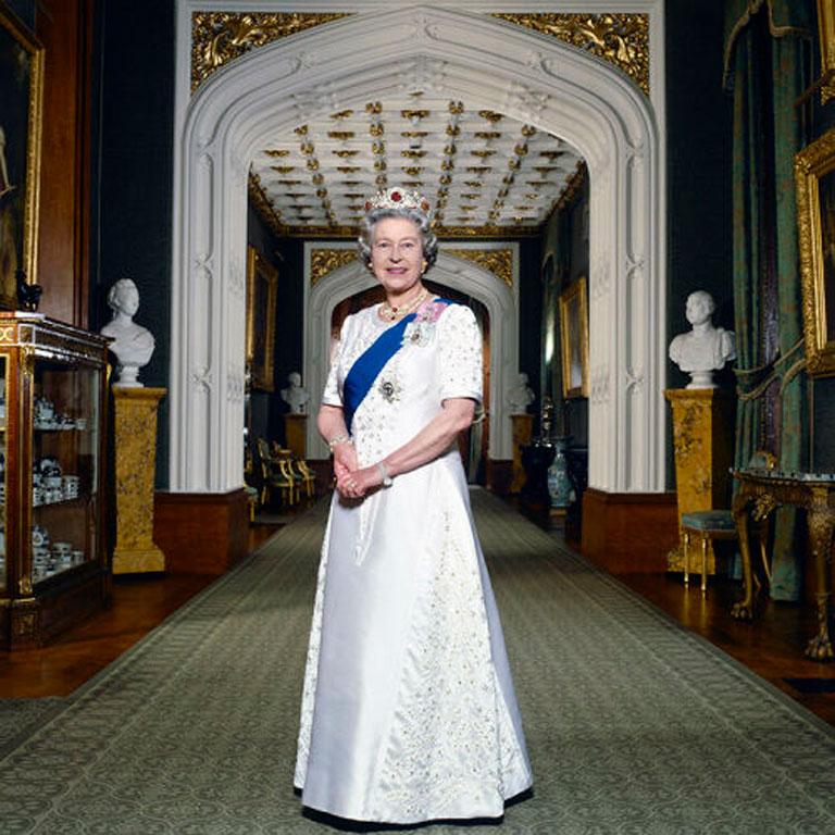 Her Majesty Queen Elizabeth II, 1990, by Terry O'Neill