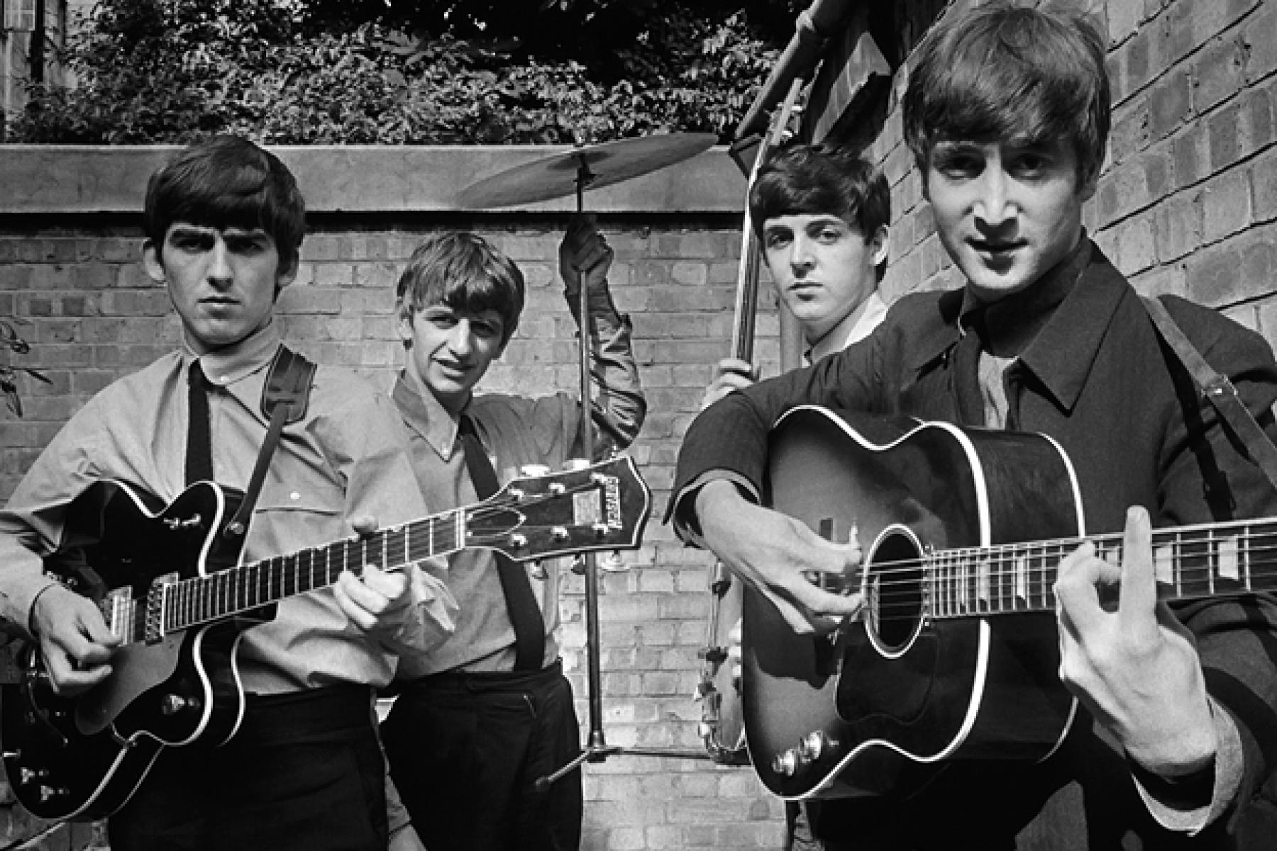 Terry O'Neill
The Beatles, Backyard of Abbey Road Studios
1963 (printed later)
Silver gelatin print
signed and numbered edition 47 of 50
with certificate of authenticity

Terry O'Neill CBE (born 1938-2019; London, UK) is an English photographer. He