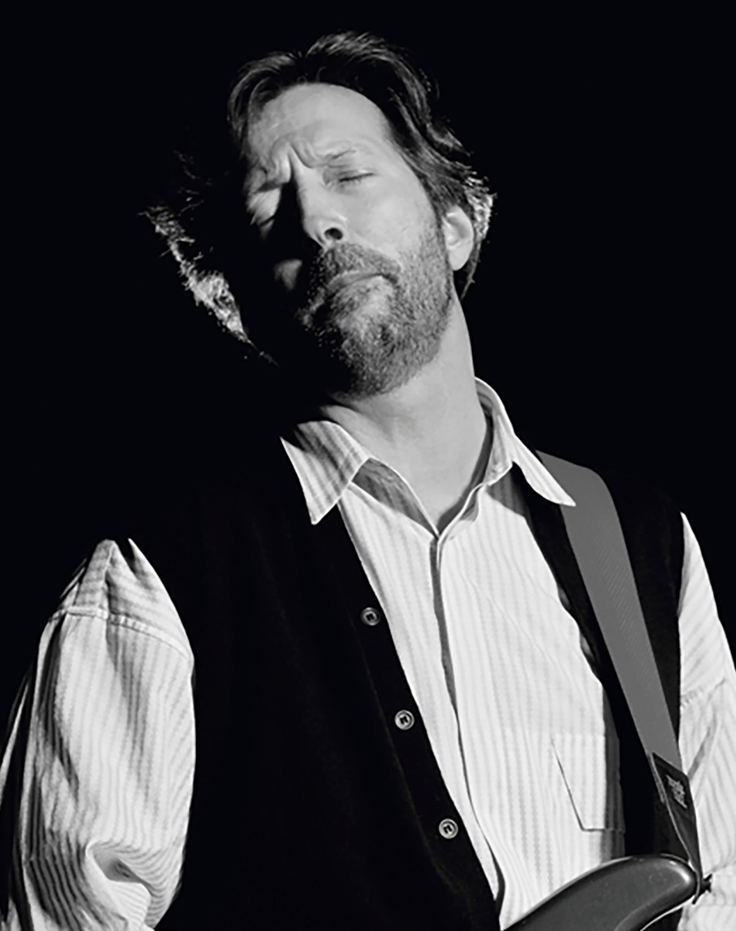 Clapton America Black & White - Print by Terry O'Neill