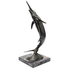 Vintage Terry Owen Mathews "Marlin" Bronze Sculpture