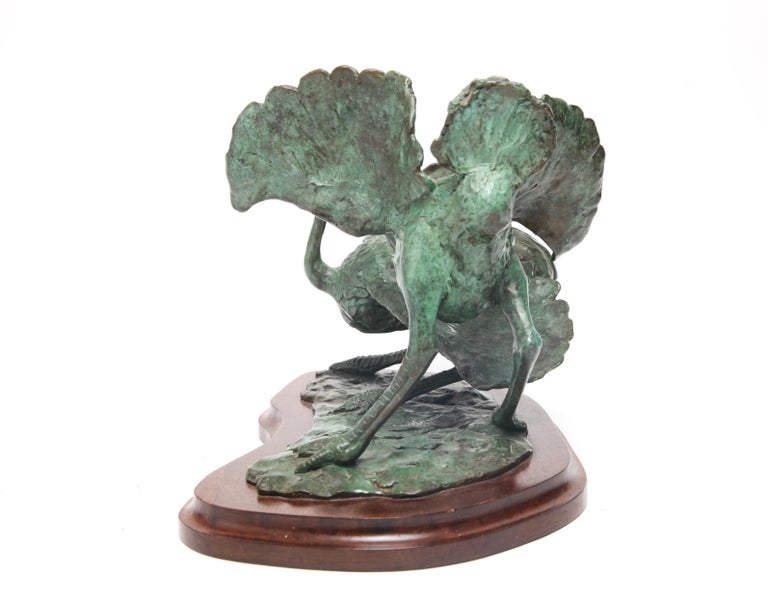 Terry Owen Mathews Modern Bronze Ostriches Sculpture at 1stDibs